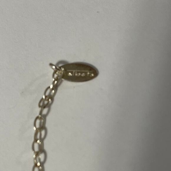 Talbots necklace costume jewelry silver layering silver tone  drop chain link - Picture 8 of 14